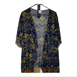 LulaRoe sheer oversized cardigan Sz Large